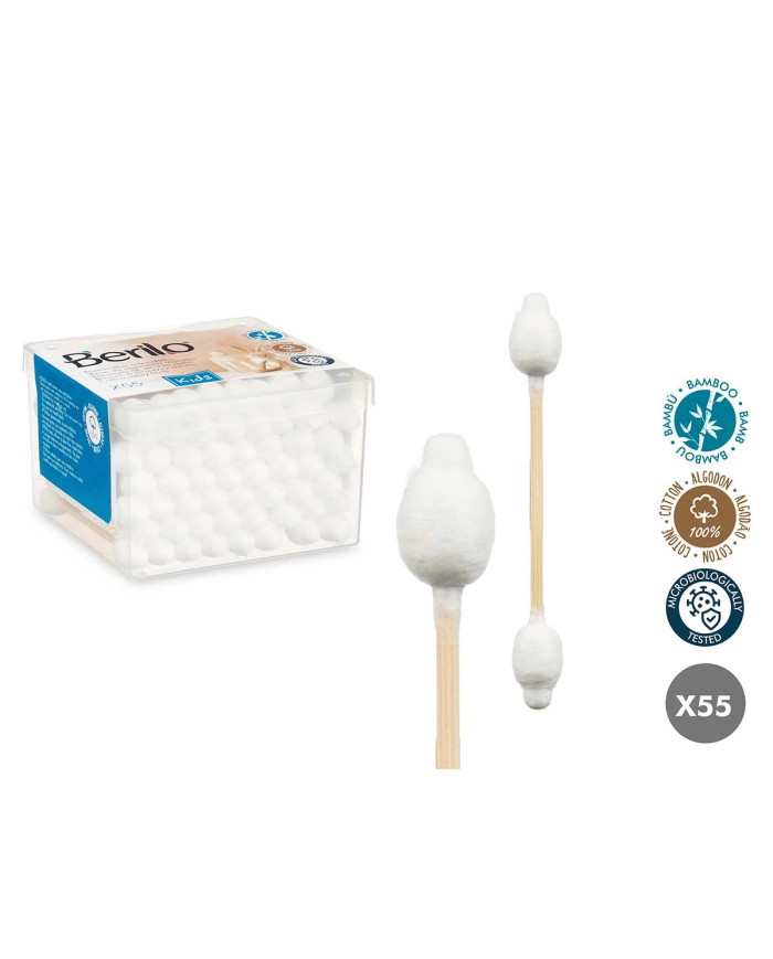 CAJA 55 BASTONCILLOS OIDOS BAMBU BEBE