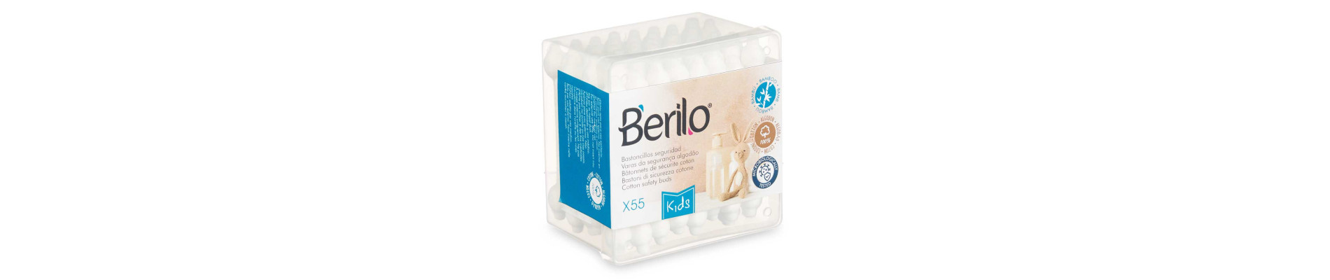 CAJA 55 BASTONCILLOS OIDOS BAMBU BEBE