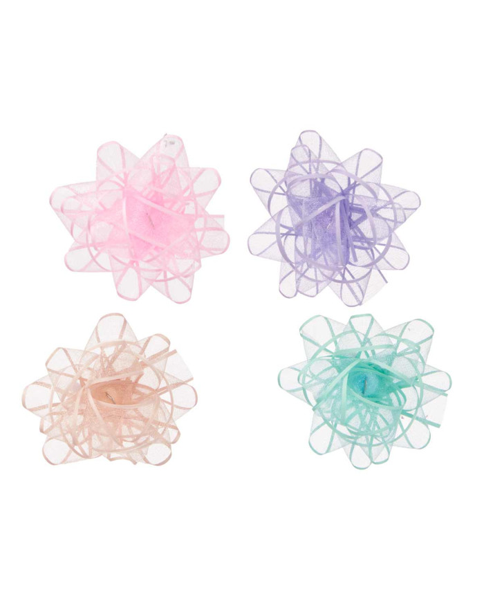 PVC 24 LAZOS VISILLO 4 COLOR PASTELES 7,5CM