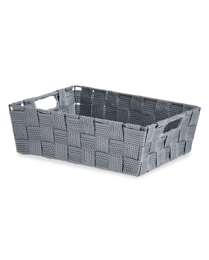 CESTA TELA RECT 23CM GRIS