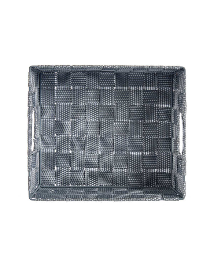 CESTA TELA RECT 23CM GRIS