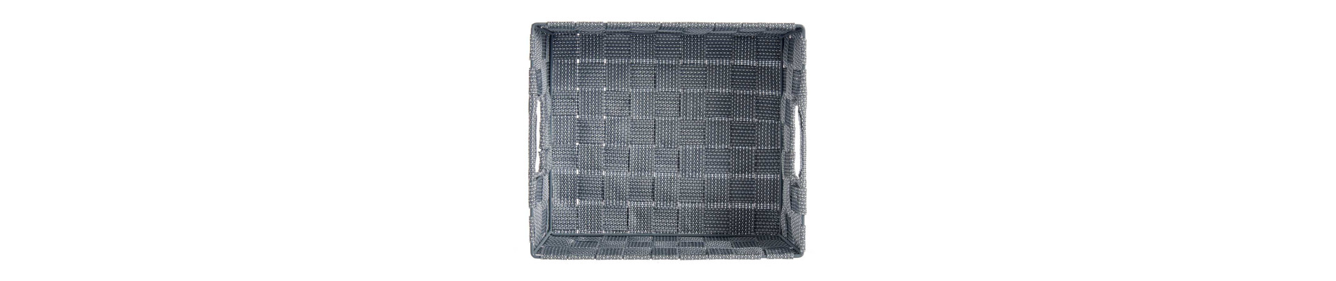 CESTA TELA RECT 23CM GRIS