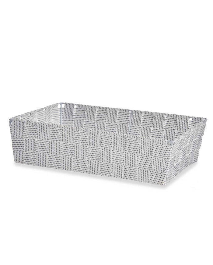 CESTA TELA RECT SIN ASAS 34CM BLANCO