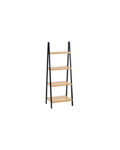 ESTANTERIA ESCALERA 4 ESTANTES BAMBU NEGRO