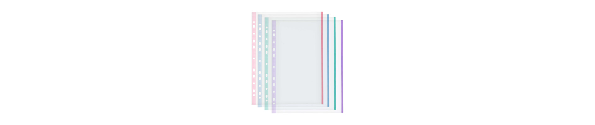 SET 25 FUNDAS TRANSPARENTES COLOR FOLIO