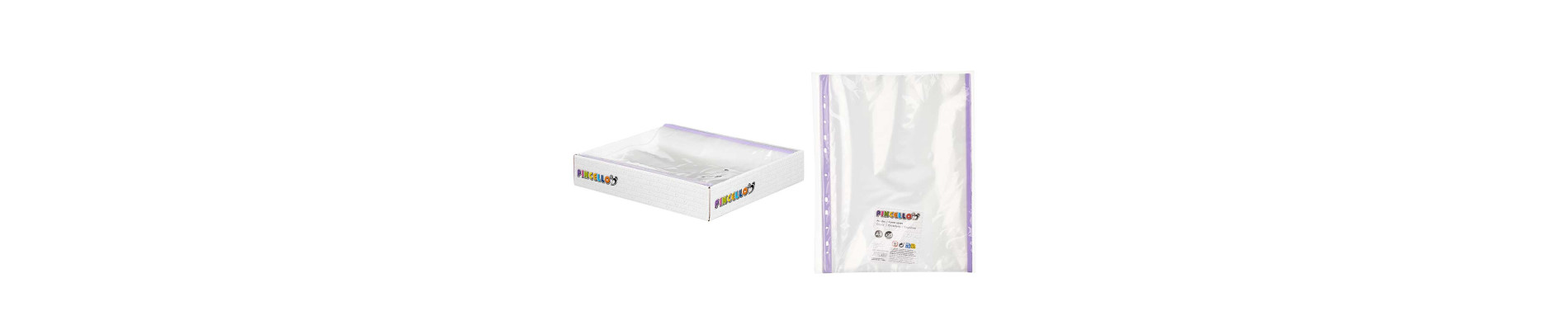 SET 25 FUNDAS TRANSPARENTES COLOR FOLIO