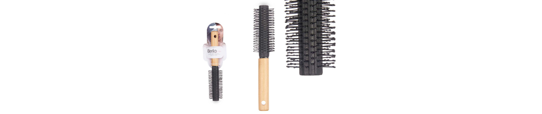 CEPILLO CABELLO OVALADO MANGO MADERA