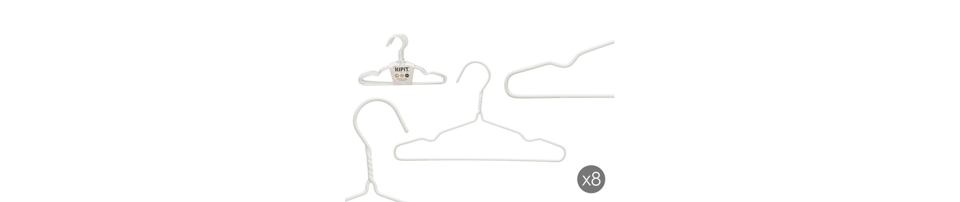 SET 8 PERCHAS INFANTIL METALICAS C SILICONA BLANCO