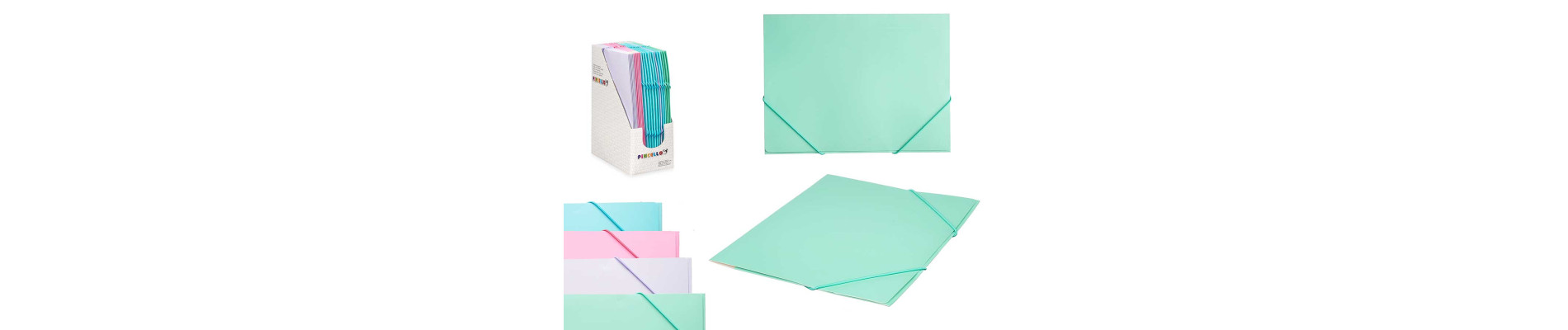 CARPETA SENCILLA GOMAS COLOR PASTEL SURT 4