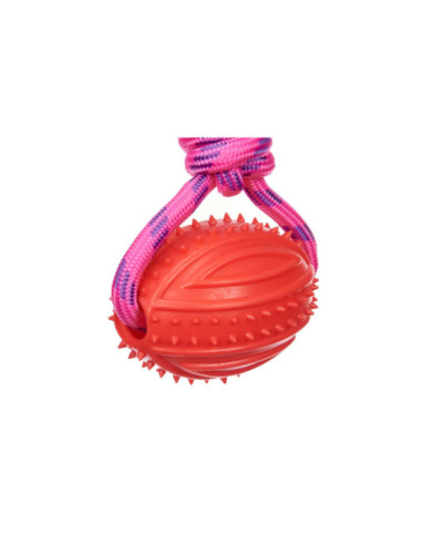 PELOTA SILICONA CON CUERDA 35CM SURT 3