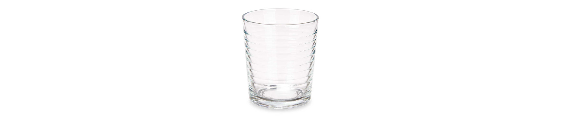 SET 4 VASOS VIDRIO RAYAS 360 ML
