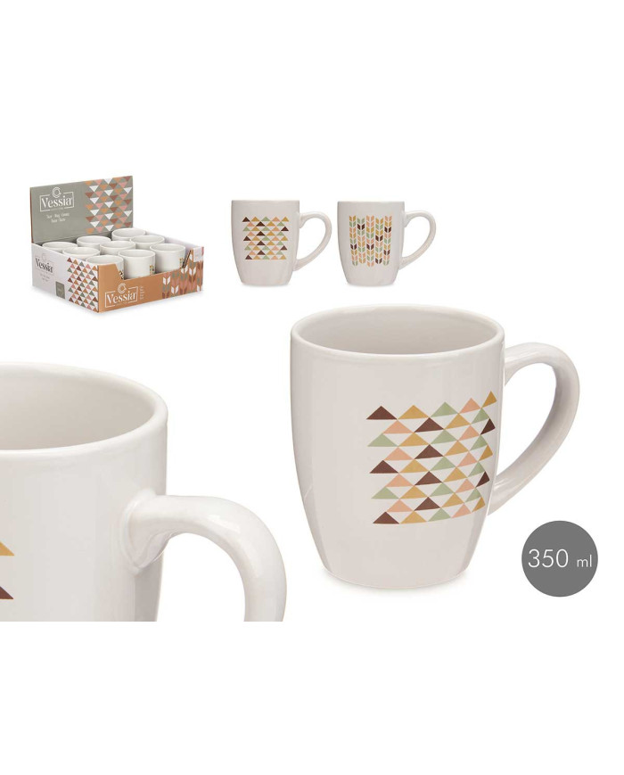 TAZA PORCELANA 350 ML GEOMETRIC SURT 2