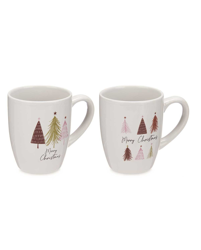 TAZA PORCELANA 350 ML CHRISTMAS TREE SURT 2