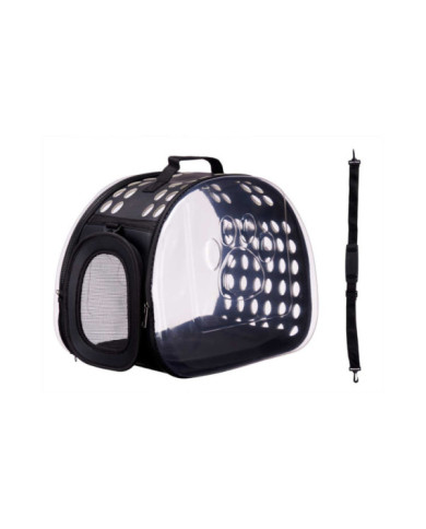 TRANSPORTIN TRANSPARENTE NEGRO GRANDE