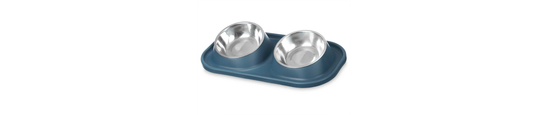 COMEDERO DOBLE METALICO DISEÑO AZUL
