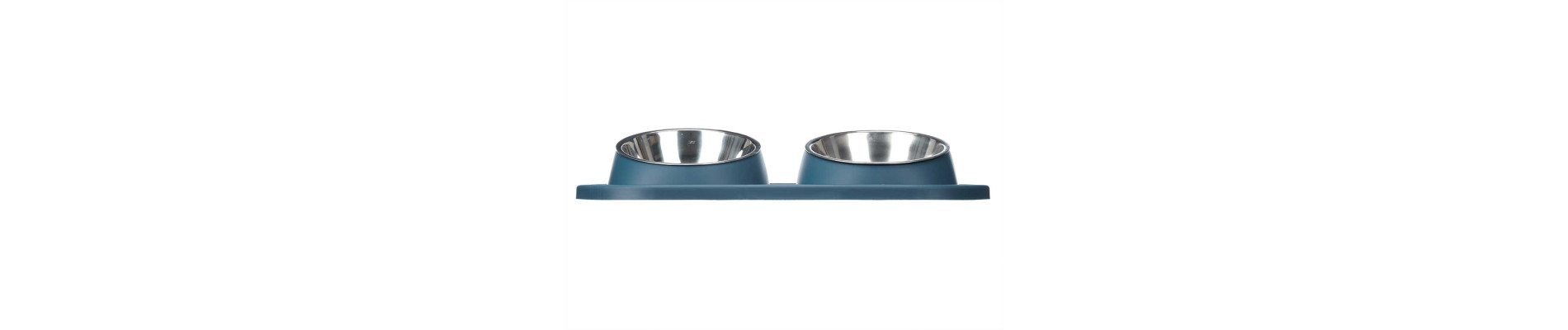 COMEDERO DOBLE METALICO DISEÑO AZUL