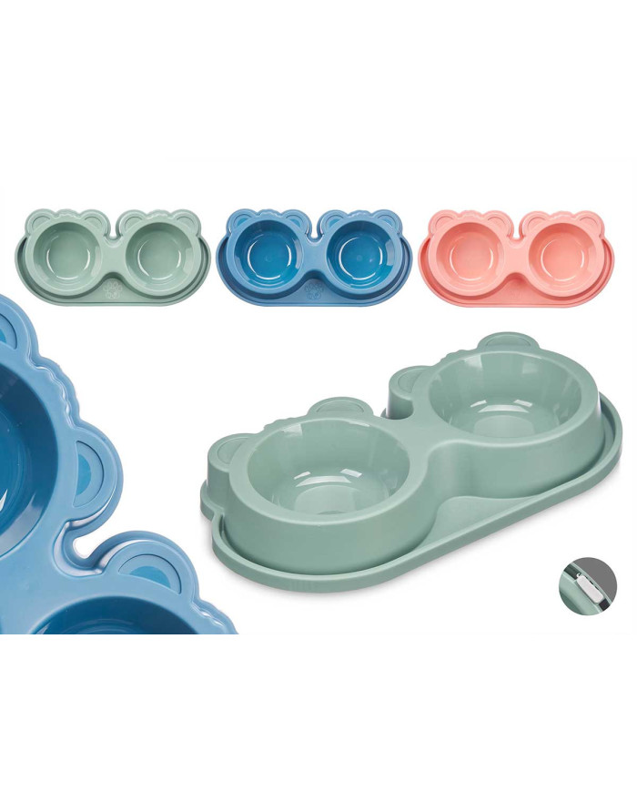 COMEDERO DOBLE PLASTICO PEQ SURT 3