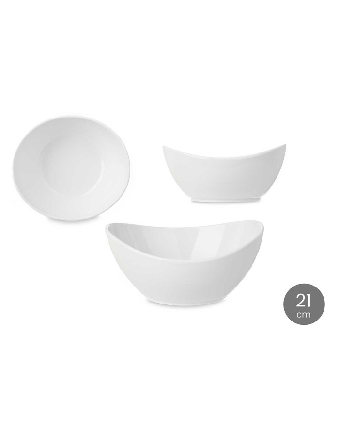 BOWL OVALADO PORCELANA 21 CM