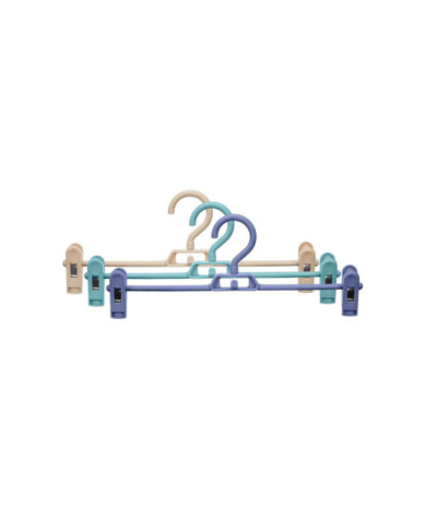 SET 4 PERCHAS PINZAS 3 COLORES SURTIDO