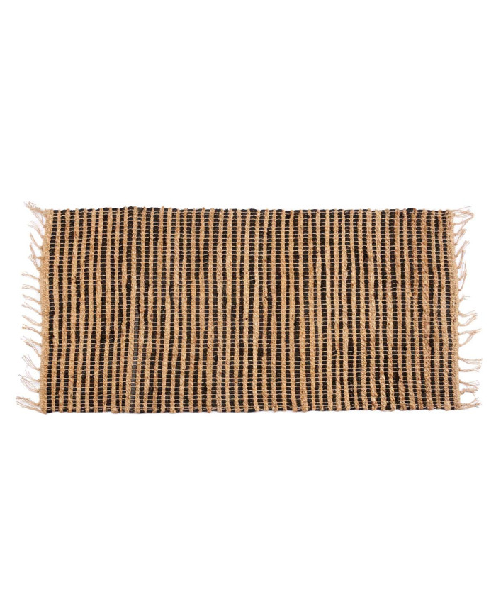ALFOMBRA NATURAL NEGRA DOBLE 70 X 140 CM