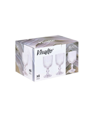 COPA AGUA 370ML TRANSPARENTE RAYAS