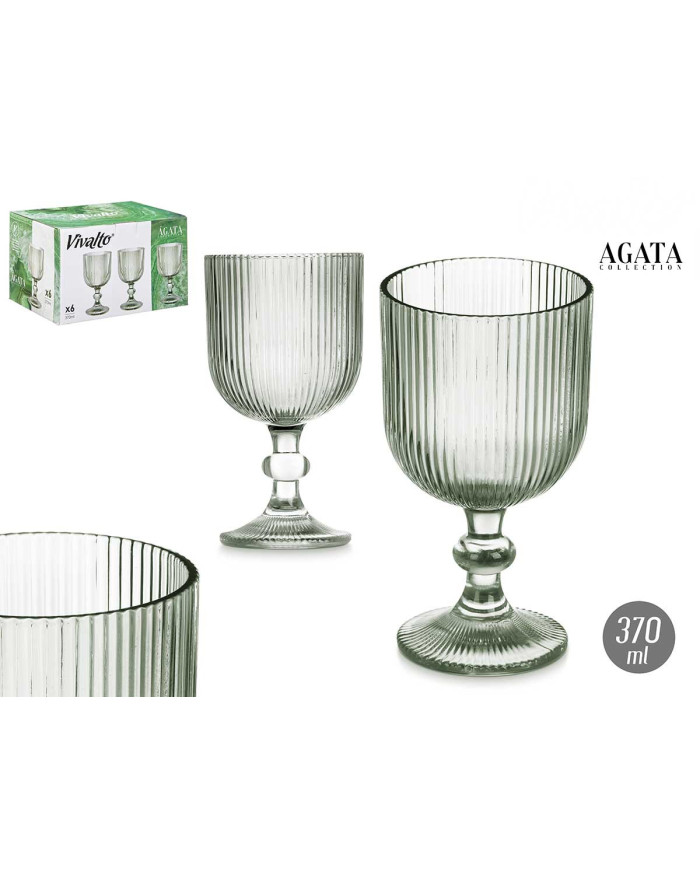 COPA AGUA 370ML VERDE MUSGO RAYAS