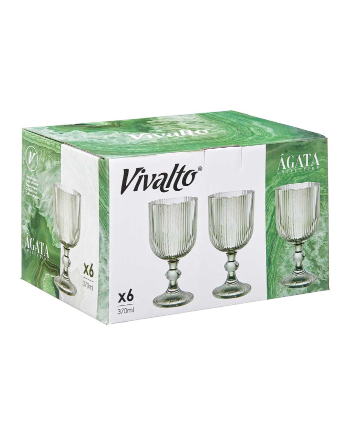 COPA AGUA 370ML VERDE MUSGO RAYAS