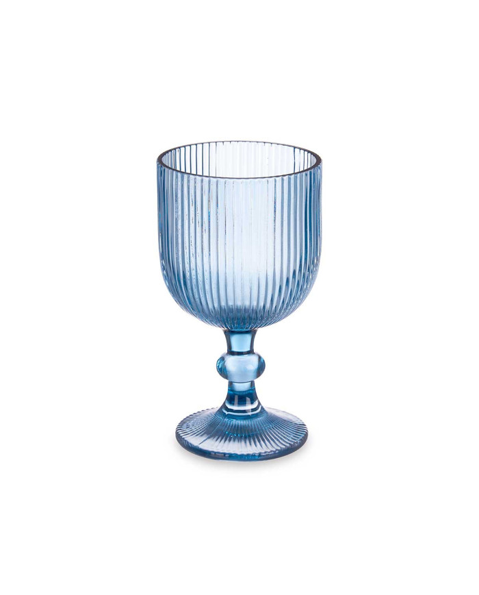 COPA AGUA 370ML AZUL OSCURO RAYAS