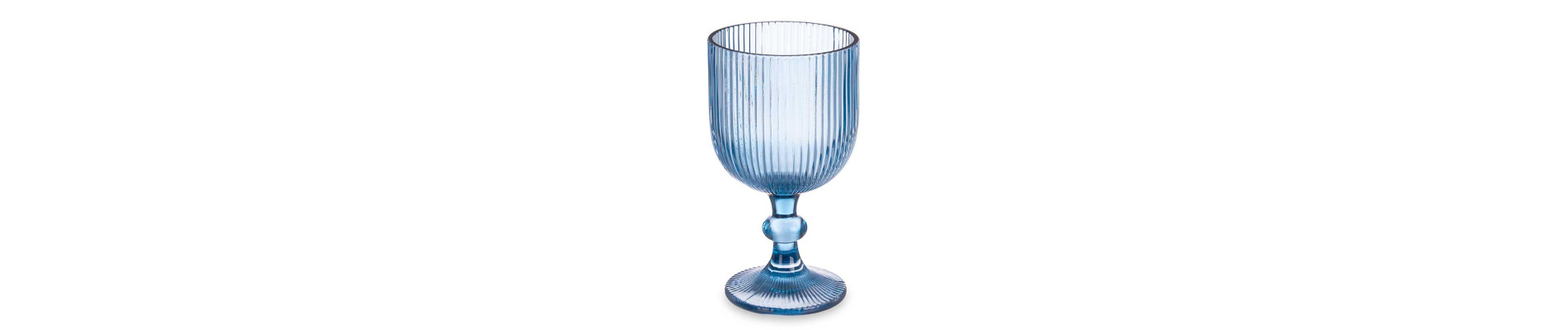 COPA AGUA 370ML AZUL OSCURO RAYAS