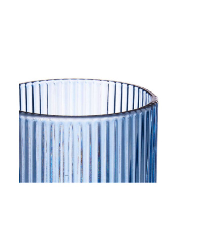 VASO ALTO 430ML AZUL OSCURO RAYAS