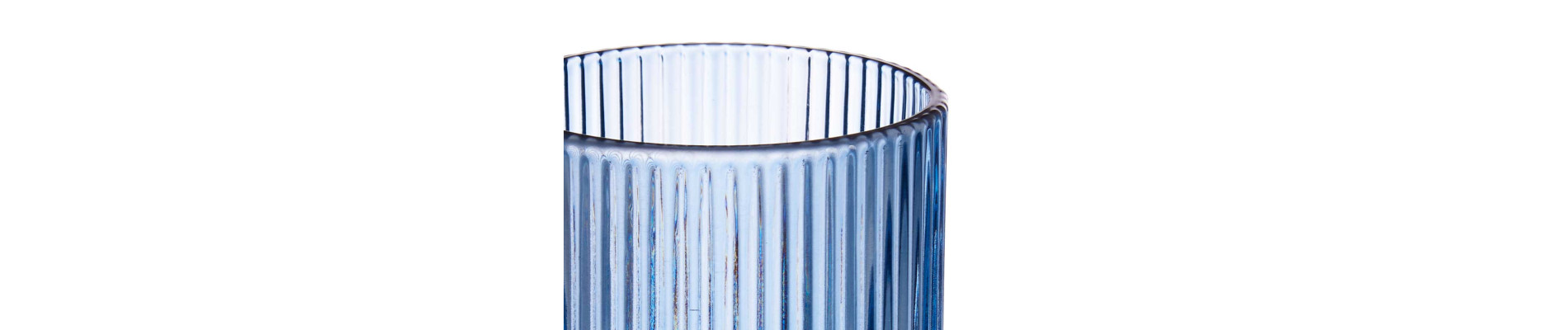 VASO ALTO 430ML AZUL OSCURO RAYAS