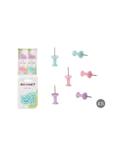 CHINCHETAS 35 PZS GRANDE SURT 3 COLORES
