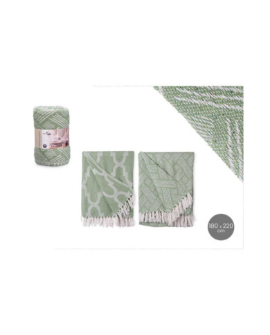 MULTIUSO JACQUARD VERDE 180 X 220 CM SURT 2