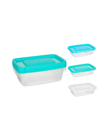 SET 3 FIAMBRERAS RECTANGULARES 1L SURT 3 COL