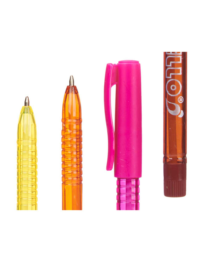 SET 12 BOLIGRAFOS FLUOR SEMIGEL