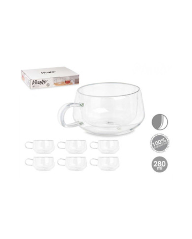 TAZA BOROSILICATO TE DOBLE 280 ML