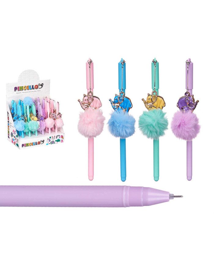BOLIGRAFO POMPON ELEFANTE SURT 4