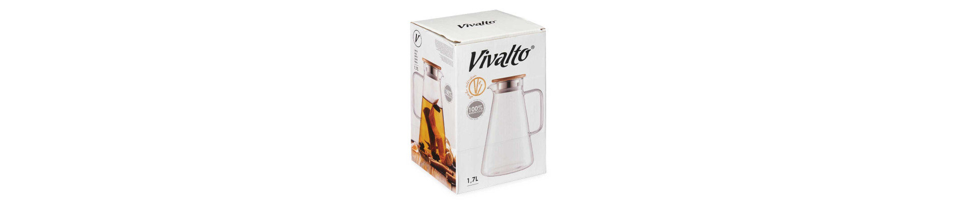 JARRA BOROSILICATO TAPA BAMBU 1,7L