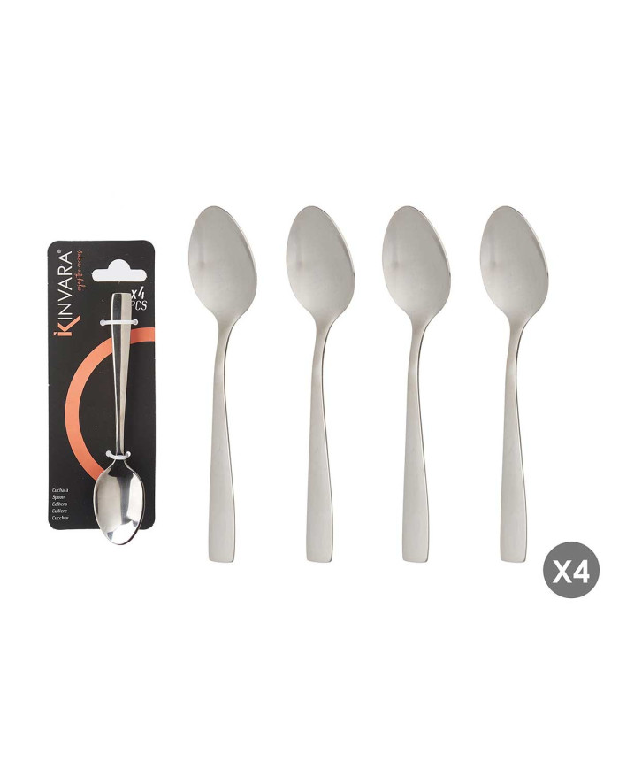 SET 4 CUCHARAS METALICAS POSTRE