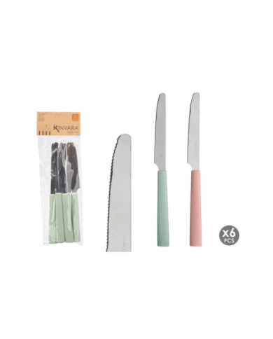 SET 6 CUCHILLOS SURT 2 MENTA ROSA PALO