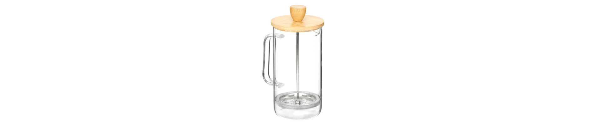 TETERA EMBOLO BOROSILICATO TAPA BAMBU 600ML