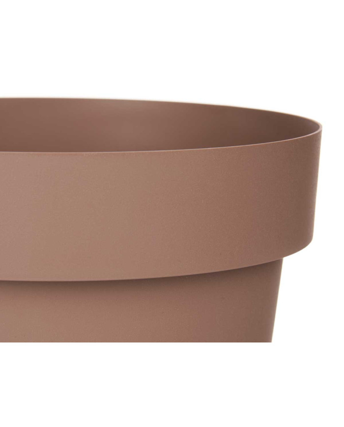 MACETA PLASTICO MARRON CON RESERVA AGUA 30CM