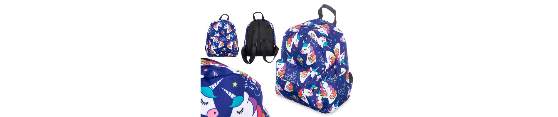 MOCHILA INFANTIL ARCOIRIS GRIS