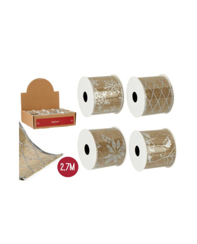 CINTA LAZO 2,7M PLATA NATURAL SURT 4