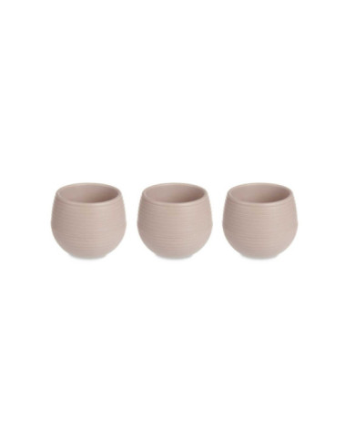 SET 3 MACETAS RESERVA AGUA 9,5 CM TAUPE