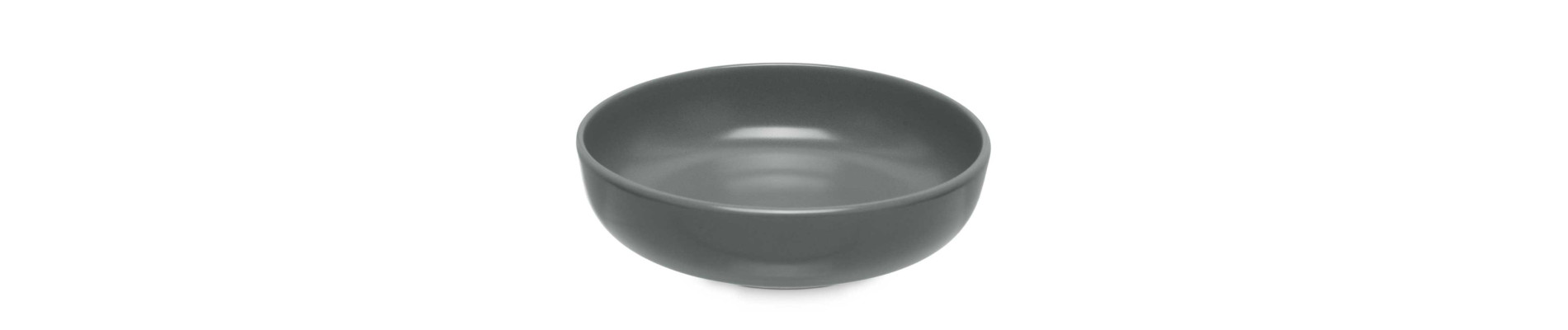 PLATO HONDO GRES GRIS OSCURO 18.4CM
