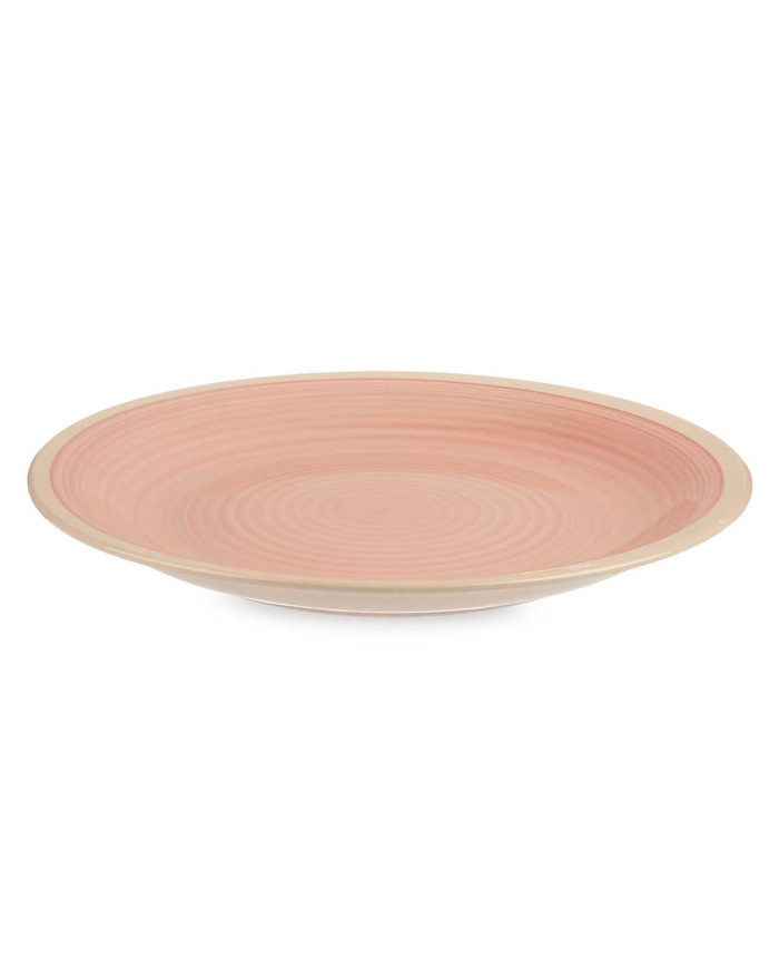 PLATO LLANO GRANDE GRES ROSA BORDE 26CM