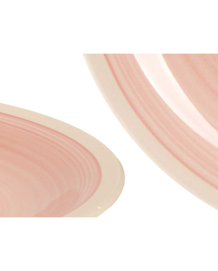 PLATO LLANO GRANDE GRES ROSA BORDE 26CM