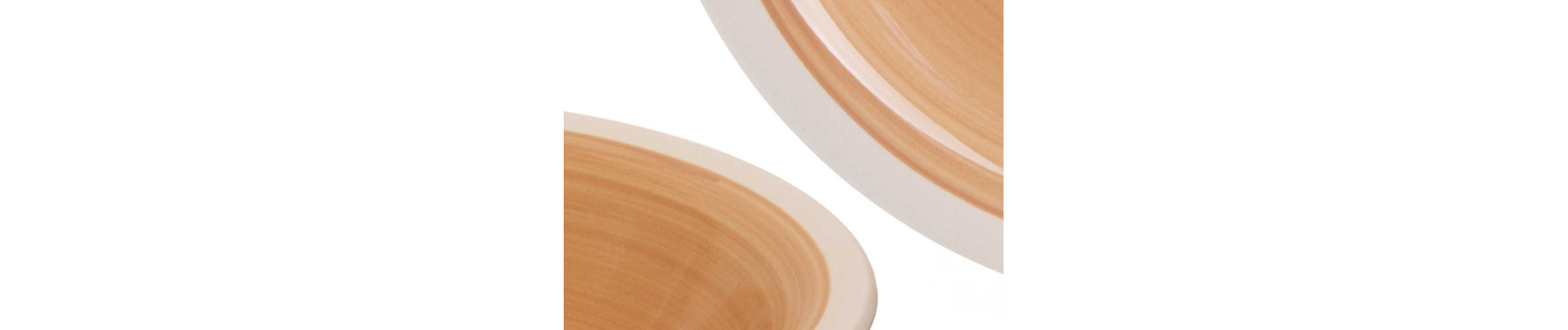 PLATO HONDO GRES BEIGE BORDE 21CM
