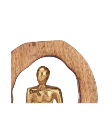 FIGURA DECORATIVA SENTADA ORO SOPORTE MADERA